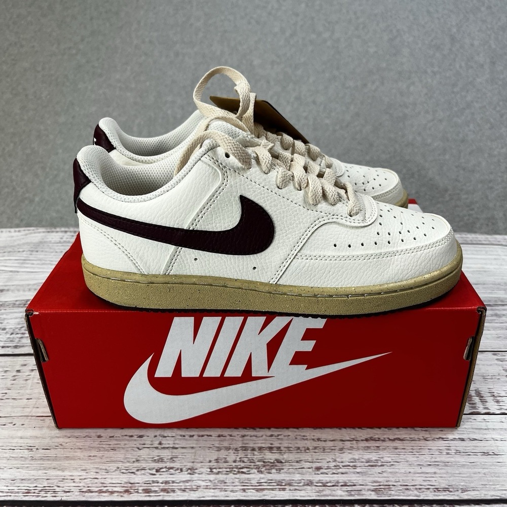Nike Court Vision Low Next Nature Mens Shoes Sneakers Size 5 White Pearl
